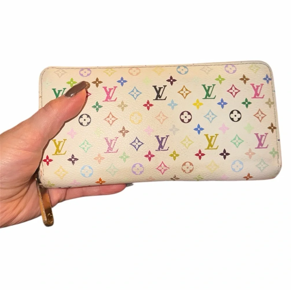 Louis Vuitton Murakami White Monogram Multicolore Zippy Wallet Multi Color - Picture 4 of 13